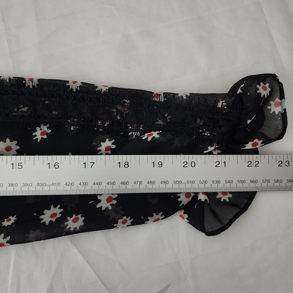 Kooples x Sport Long Sleeve Mini Floral Black Dress - Picture 9 of 9